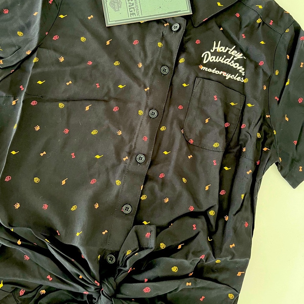Women Harley-Davidson Button Shirt
